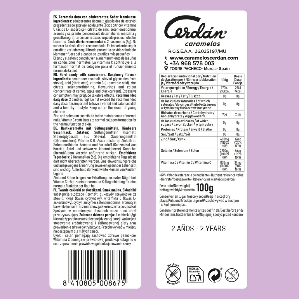 Caramelo sin azúcar Beauty Skin & Nails Care | Food Grade