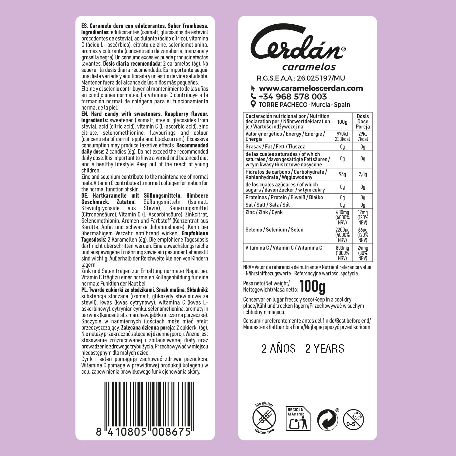 Caramelo sin azúcar Beauty Skin & Nails Care | Food Grade