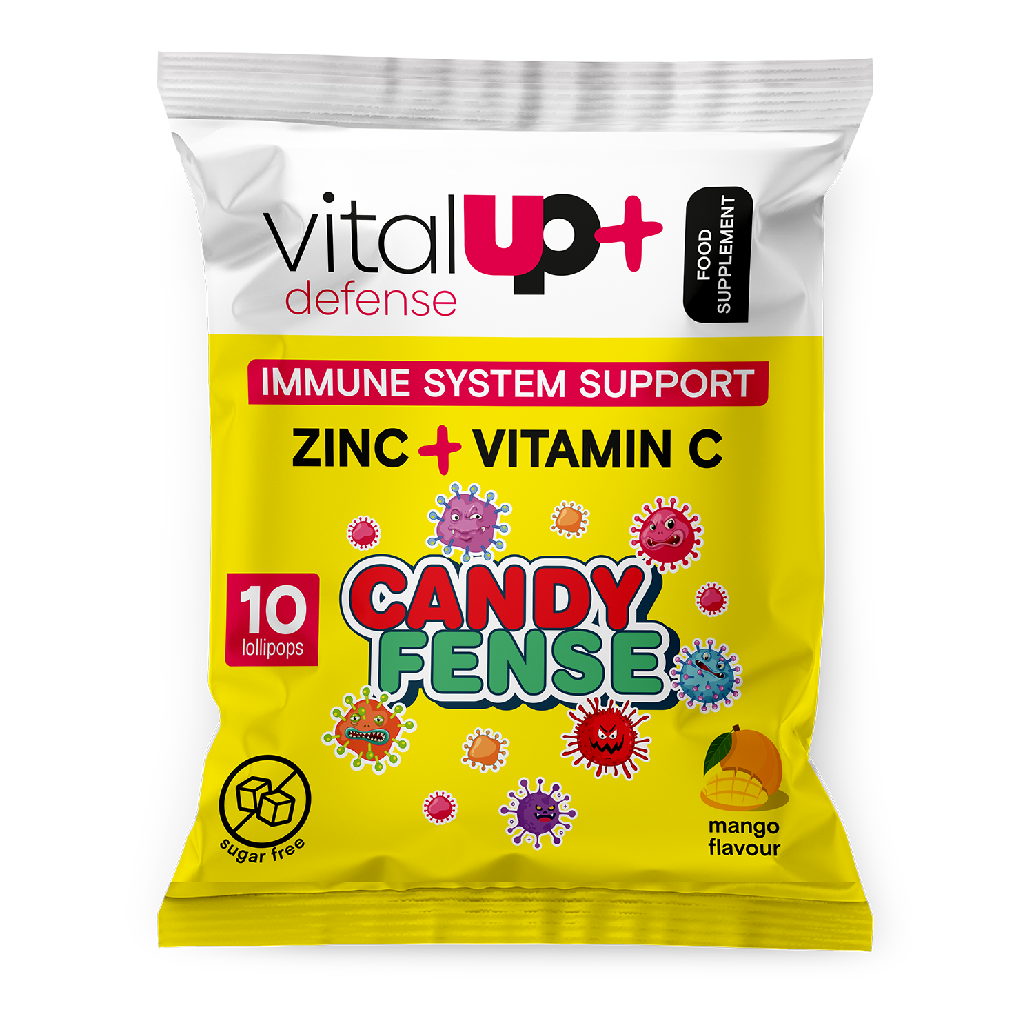 Complemento alimenticio sin azúcar CandyFense Inmune System Support